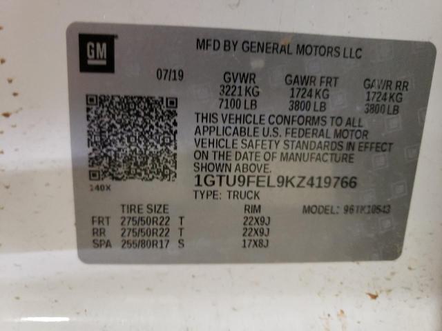 1GTU9FEL9KZ419766 GMC Sierra K1500 Denali