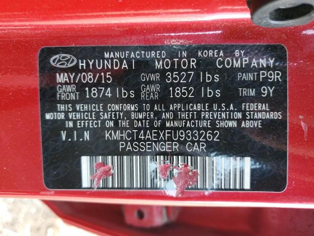 KMHCT4AEXFU933262 Hyundai ACCENT GLS
