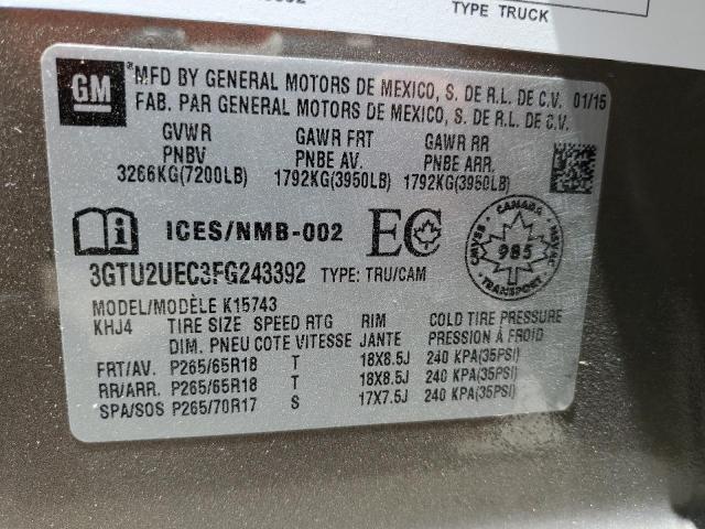 3GTU2UEC3FG243392 GMC Sierra K1500 Sle