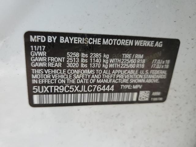 5UXTR9C5XJLC76444 BMW X3 Xdrive30i