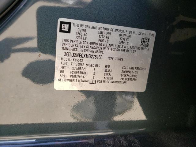 3GTU2NECXHG275166 GMC Sierra K1500 Slt