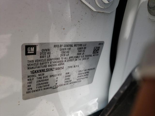 1GKKNNLSXHZ144414 GMC Acadia Slt-2