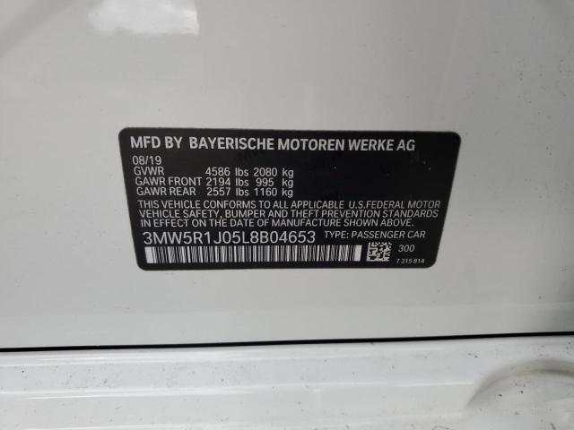 3MW5R1J05L8B04653 BMW 330I