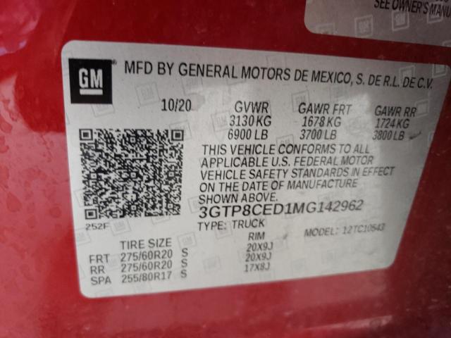 3GTP8CED1MG142962 GMC Sierra C1500 Elevation