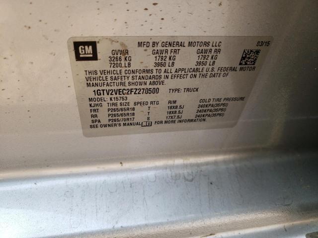 1GTV2VEC2FZ270500 GMC Sierra K1500 Slt