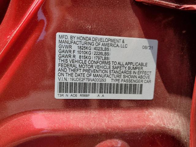 19UDE2F79NA000293 Acura Ilx Premium