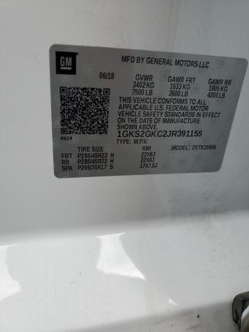 1GKS2GKC2JR391155 GMC Yukon Xl K1500 Slt