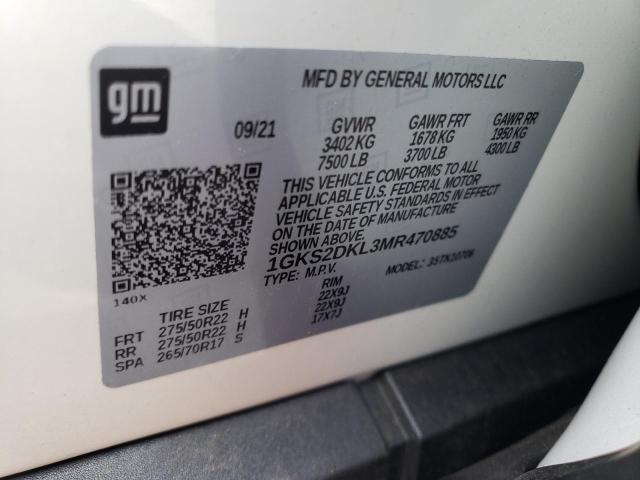 1GKS2DKL3MR470885 GMC YUKON DENALI