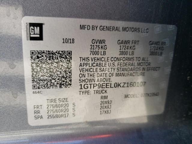 1GTP9EEL0KZ160107 GMC Sierra K1500 At4