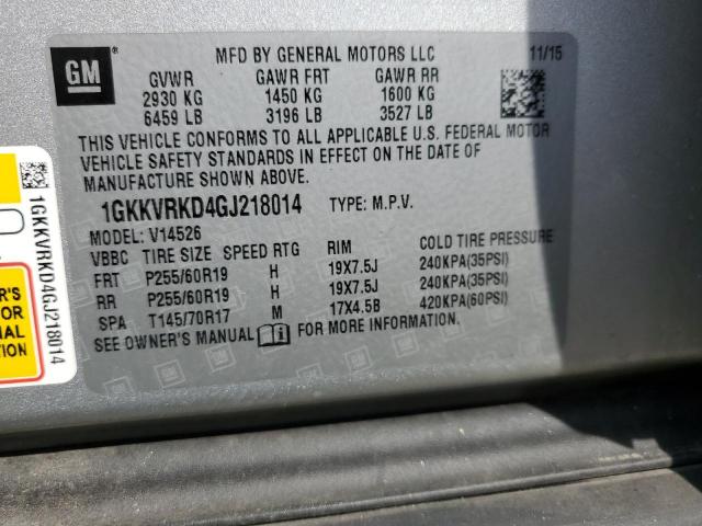 1GKKVRKD4GJ218014 GMC Acadia Slt-1