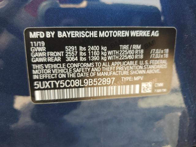 5UXTY5C08L9B52897 BMW X3 Xdrive30i