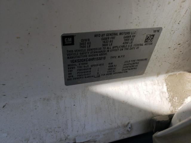 1GKS2GKC4HR153818 GMC Yukon Xl K1500 Slt
