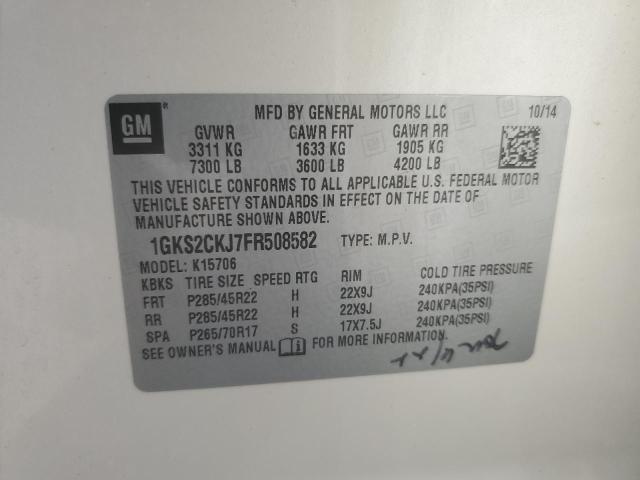 1GKS2CKJ7FR508582 GMC YUKON DENALI