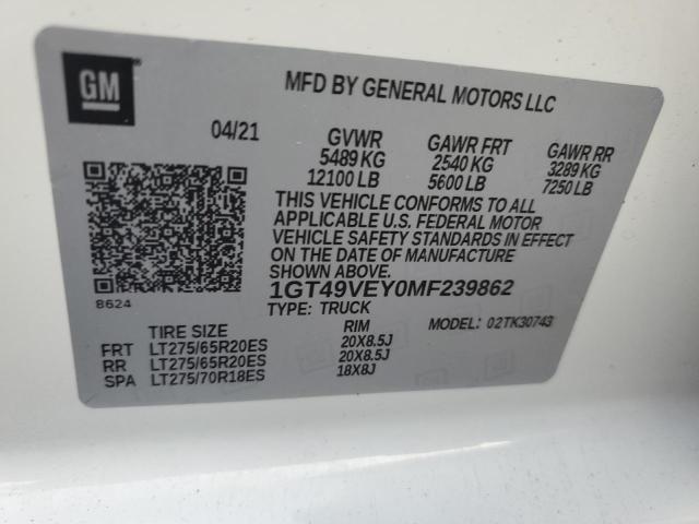 1GT49VEY0MF239862 GMC Sierra K3500 At4