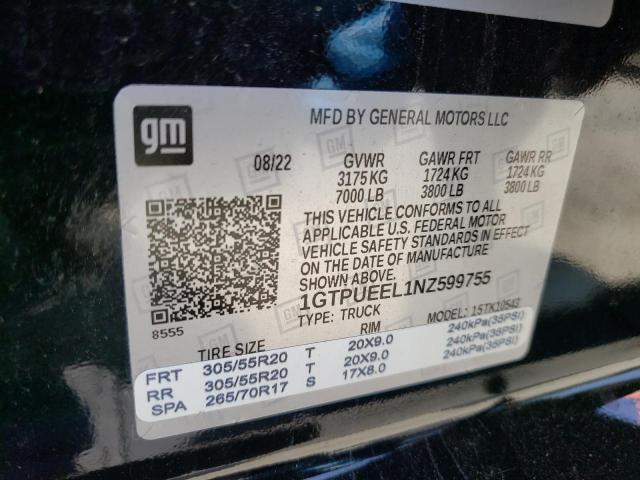 1GTPUEEL1NZ599755 GMC Sierra K1500 At4