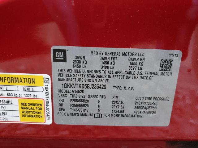 1GKKVTKD5EJ235429 GMC Acadia Denali