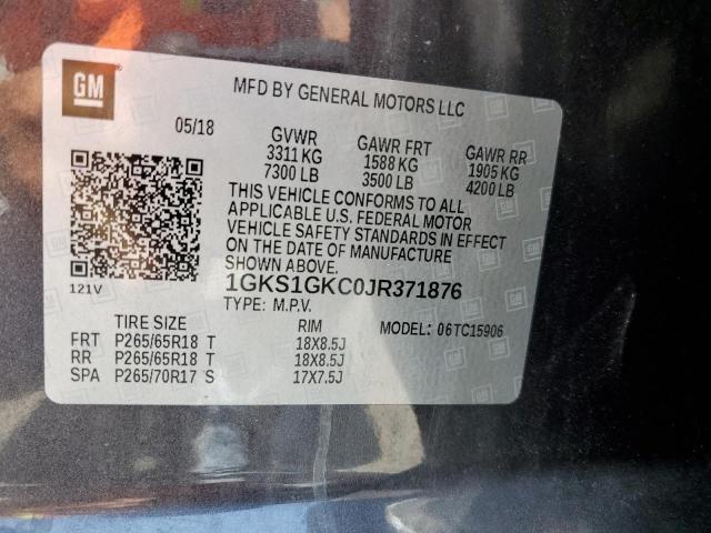 1GKS1GKC0JR371876 GMC Yukon Xl C1500 Slt