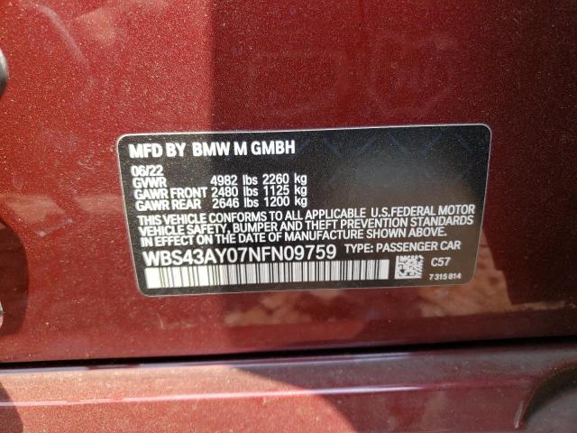 WBS43AY07NFN09759 BMW M3 Competition