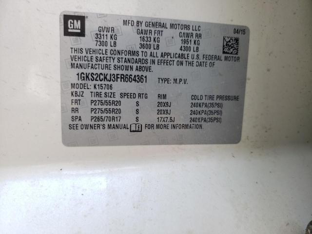 1GKS2CKJ3FR664361 GMC YUKON DENALI