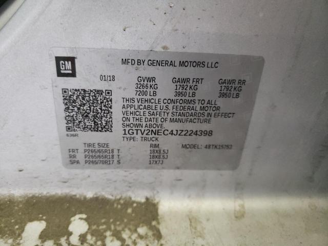 1GTV2NEC4JZ224398 GMC Sierra K1500 Slt
