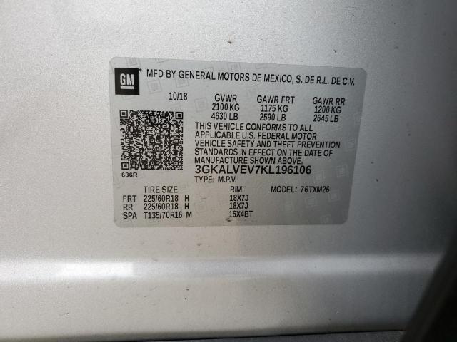 3GKALVEV7KL196106 GMC Terrain Slt