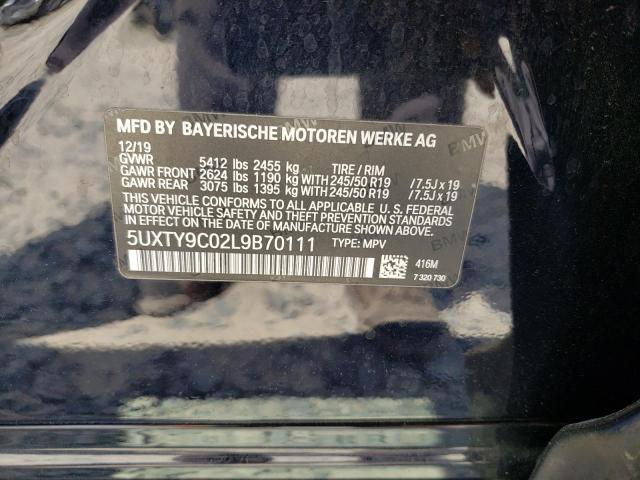 5UXTY9C02L9B70111 BMW X3 Xdrivem40i