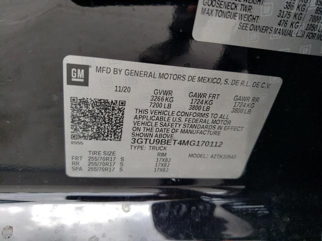 3GTU9BET4MG170112 GMC Sierra K1500 Sle