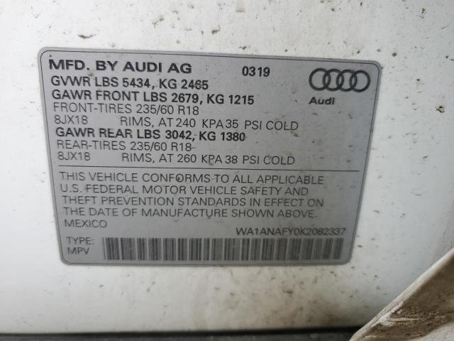 WA1ANAFY0K2082337 Audi Q5 PREMIUM