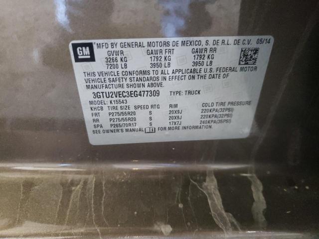 3GTU2VEC3EG477309 GMC Sierra K1500 Slt