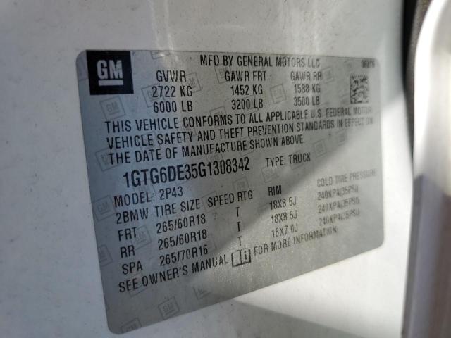 1GTG6DE35G1308342 GMC CANYON SLT