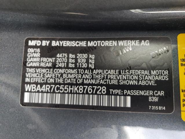 WBA4R7C55HK876728 BMW 430I