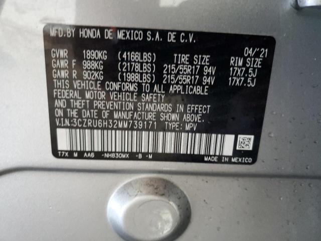 3CZRU6H32MM739171 Honda HR-V LX