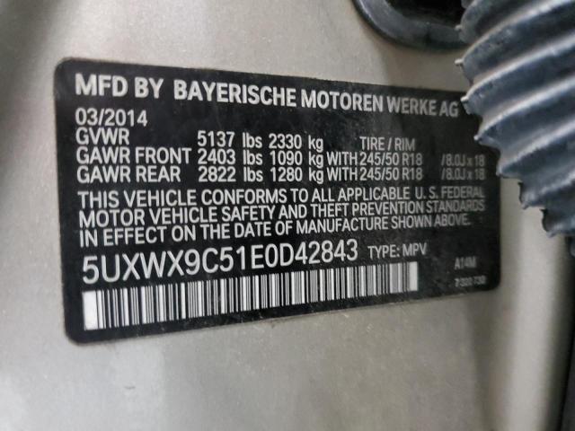 5UXWX9C51E0D42843 BMW X3 Xdrive28i