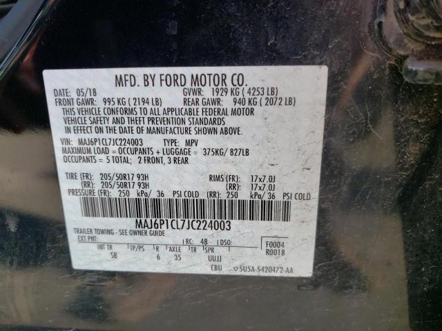 MAJ6P1CL7JC224003 Ford Ecosport Ses