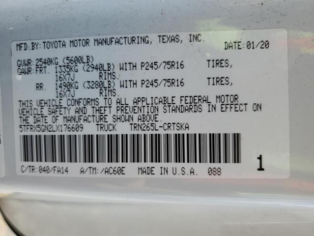 5TFRX5GN2LX176609 Toyota Tacoma Access Cab