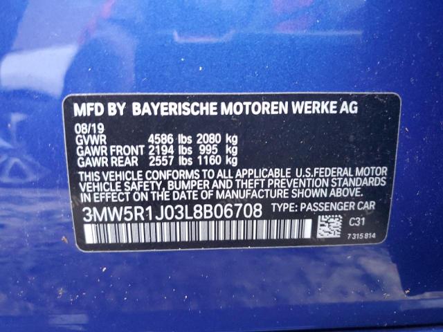 3MW5R1J03L8B06708 BMW 330I