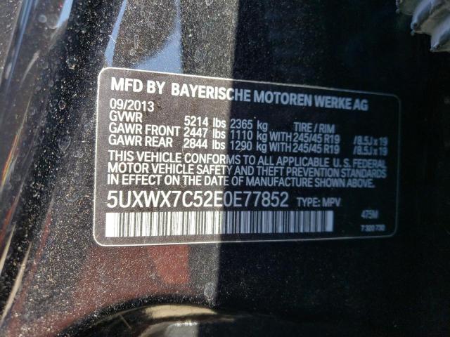 5UXWX7C52E0E77852 BMW X3 Xdrive35i