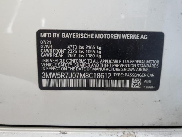 3MW5R7J07M8C18612 BMW 330XI