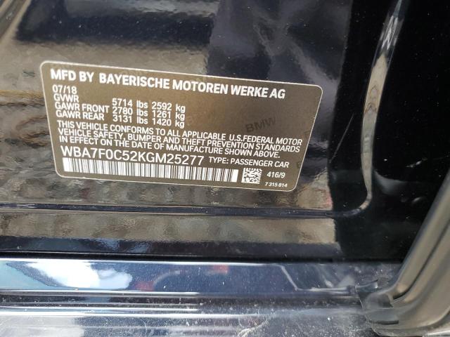 WBA7F0C52KGM25277 BMW 750 I