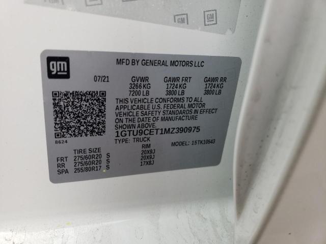 1GTU9CET1MZ390975 GMC Sierra K1500 Elevation