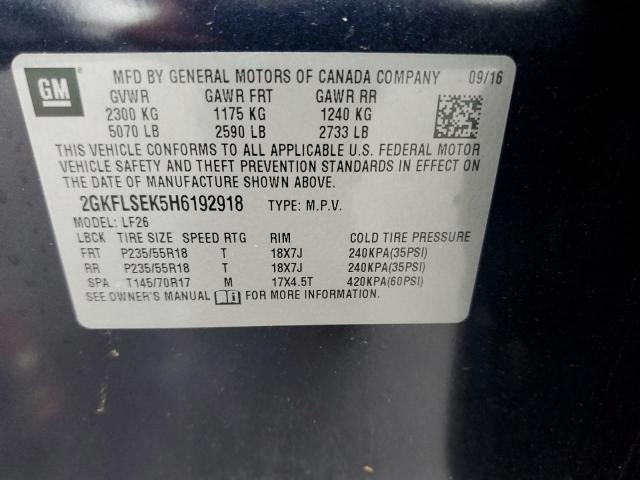 2GKFLSEK5H6192918 GMC Terrain Sle