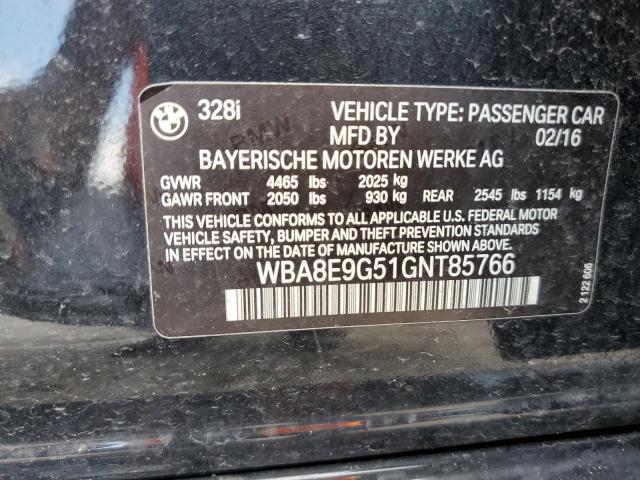WBA8E9G51GNT85766 BMW 328 I Sulev