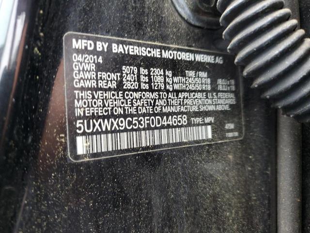 5UXWX9C53F0D44658 BMW X3 Xdrive28i