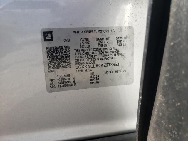 1GKKNLLA0KZ273653 GMC ACADIA SLE
