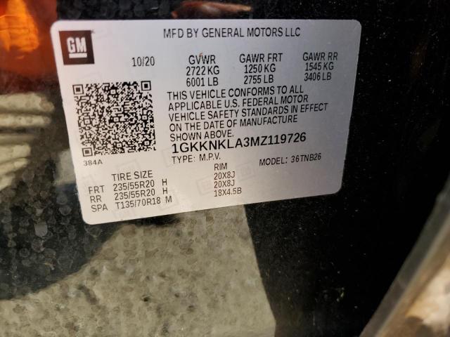 1GKKNKLA3MZ119726 GMC ACADIA SLE