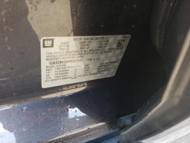 1GKS2BKC4HR337305 GMC YUKON SLT