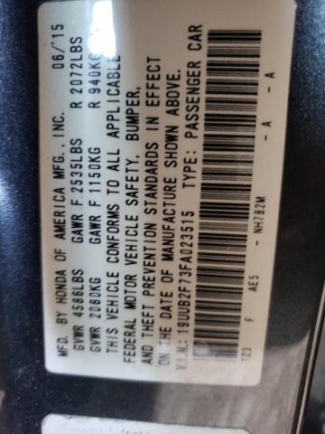 19UUB2F73FA023515 Acura Tlx Advance