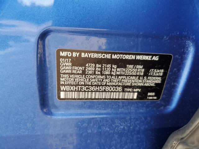 WBXHT3C36H5F80036 BMW X1 Xdrive28i
