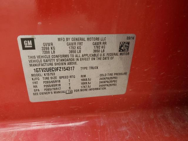 1GTV2UEC9FZ154317 GMC Sierra K1500 Sle