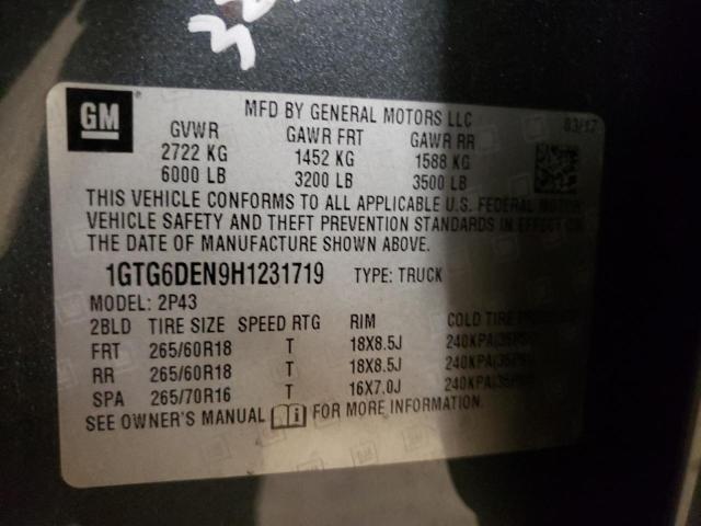 1GTG6DEN9H1231719 GMC CANYON SLT